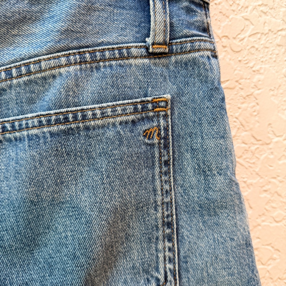 Madewell Relaxed Denim Cutoff Shorts 27 High Rise Vintage Aesthetic Raw Hem Boho - Picture 3 of 5